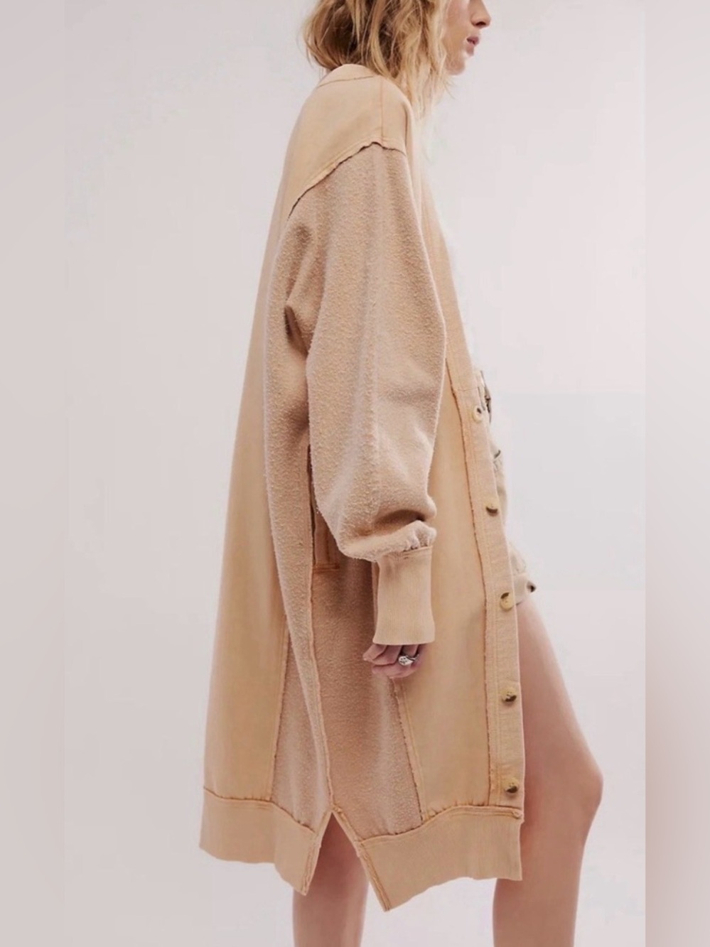 We The Free Dreamy Blue Cardi 🔥 pockets! oversized XS• Sand• free people